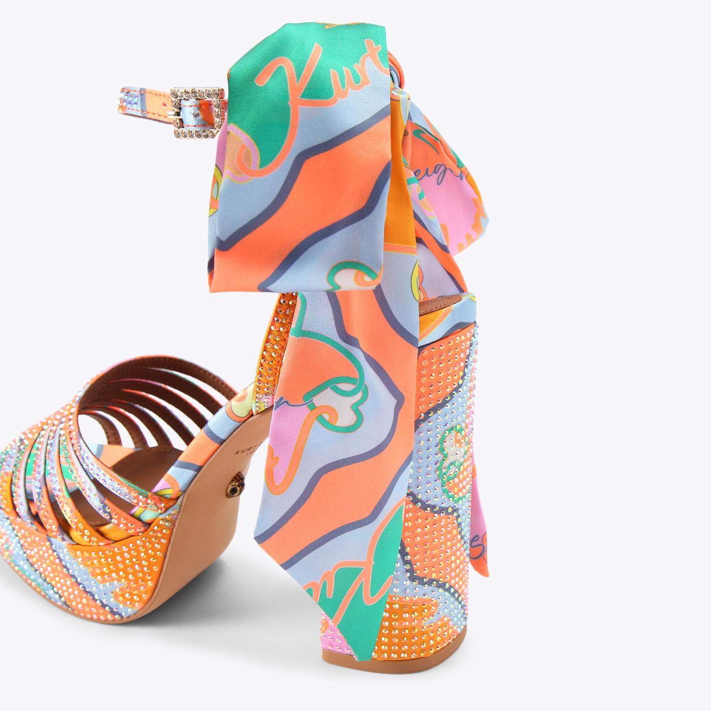 Kurt Geiger London Pierra Ankle Tie Platform Heel - Multi Colored - view 4