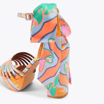 Kurt Geiger London Pierra Ankle Tie Platform Heel - Multi Colored - view 4