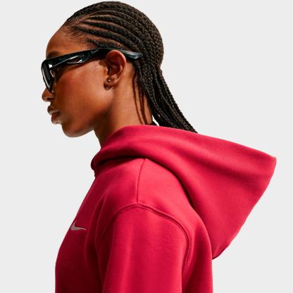 Women's Nithtke Studio Fleece Medium-Weight Pullover Hoodie - Tough Red/Sail