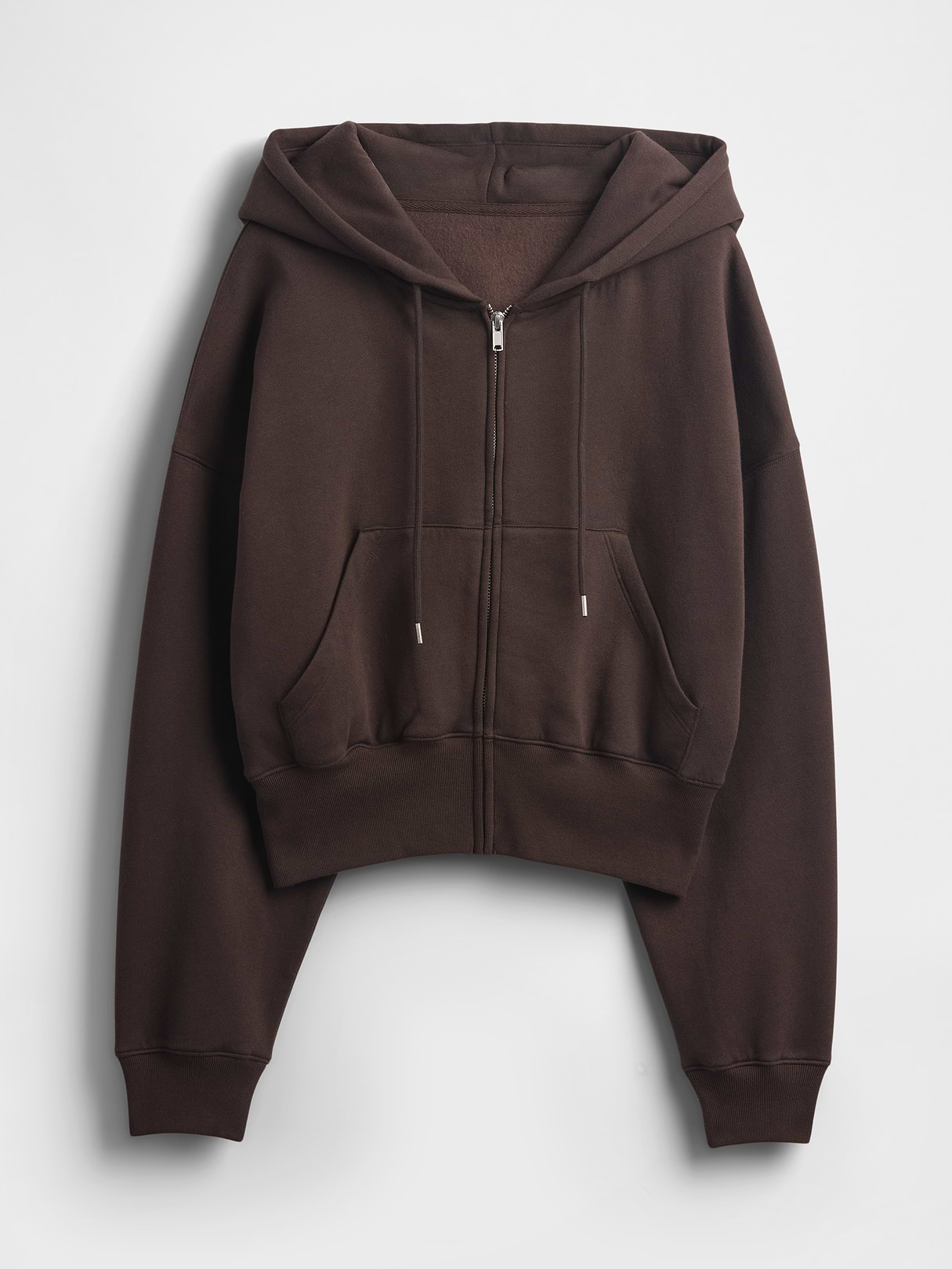 VintageSoft Wedge Zip Hoodie - Terra brown