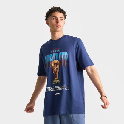 Men's adidas FIFA World Cup 26 Tour Trophy Graphic T-Shirt - Dark Blue - view 1
