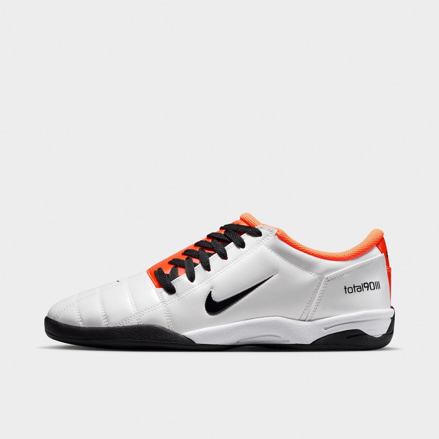 Men's Nithtke Total 90 Casual Shoes - Part 1 - White/Total Orange/Black - Left shoe facing left. Outside of the shoe.