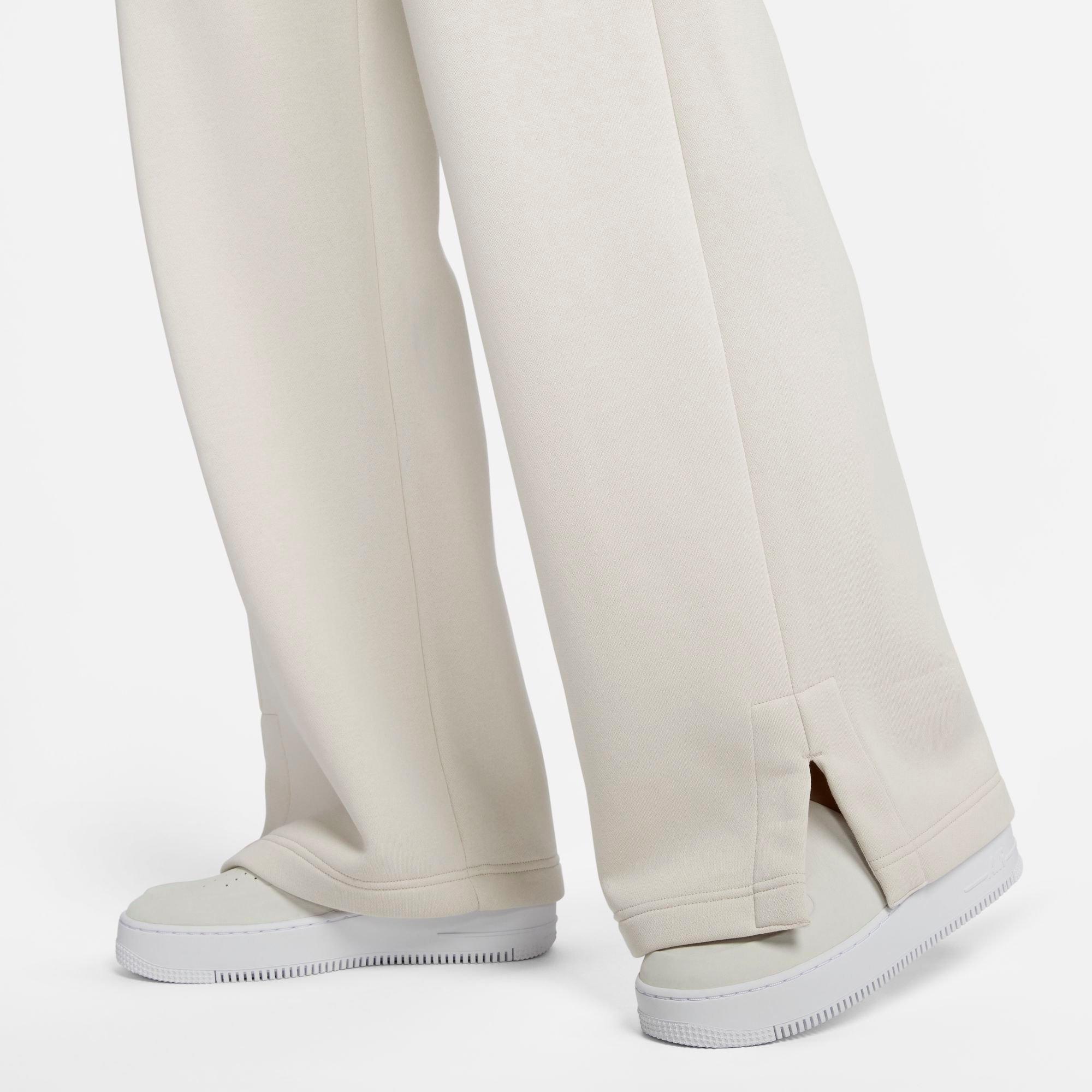 Women's Nithtke Sportswear Phoenix Fleece High-Waisted Wide-Leg Sweatpants - Light Orewood Brown/Sail