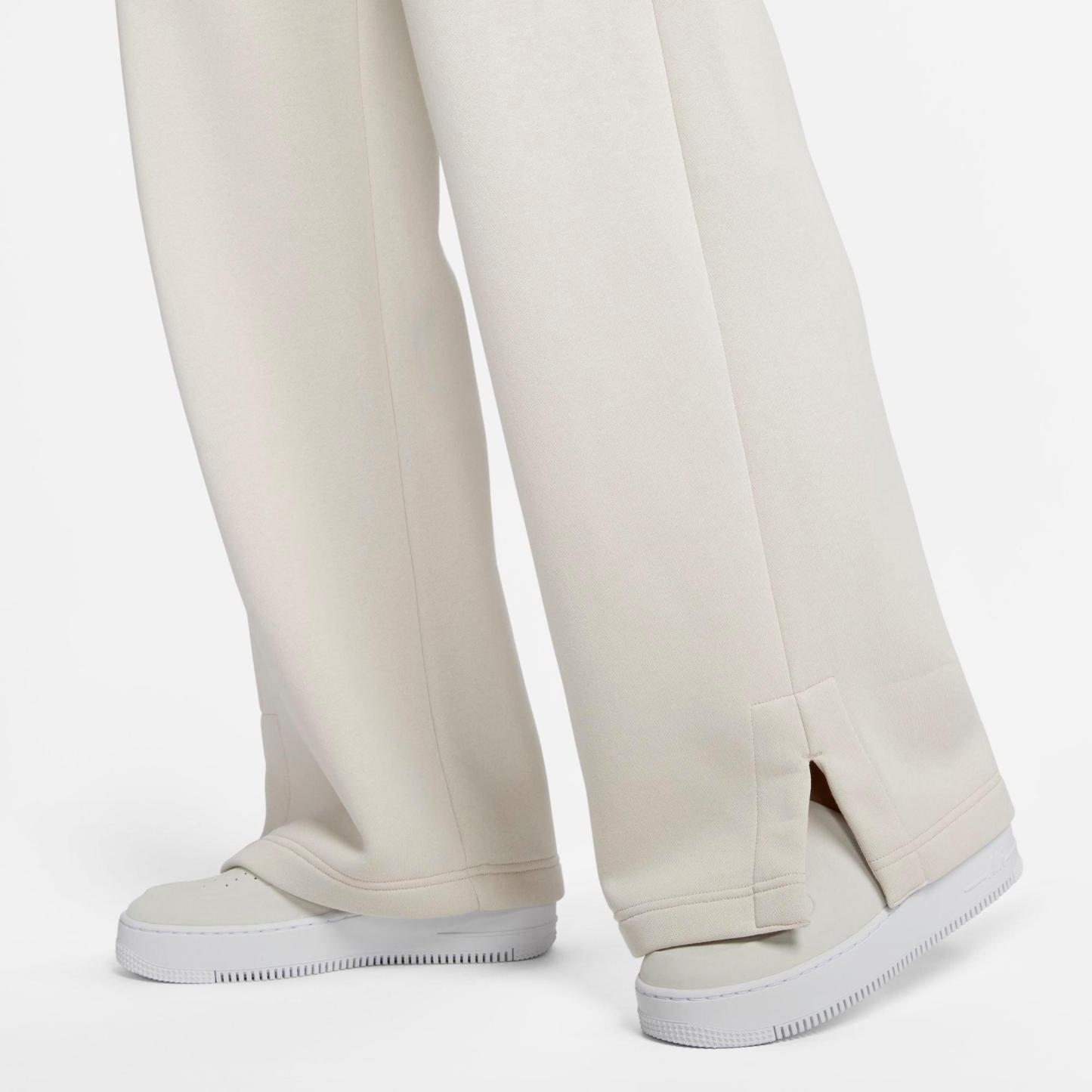 Women's Nithtke Sportswear Phoenix Fleece High-Waisted Wide-Leg Sweatpants - Light Orewood Brown/Sail