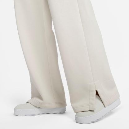 Women's Nithtke Sportswear Phoenix Fleece High-Waisted Wide-Leg Sweatpants - Light Orewood Brown/Sail