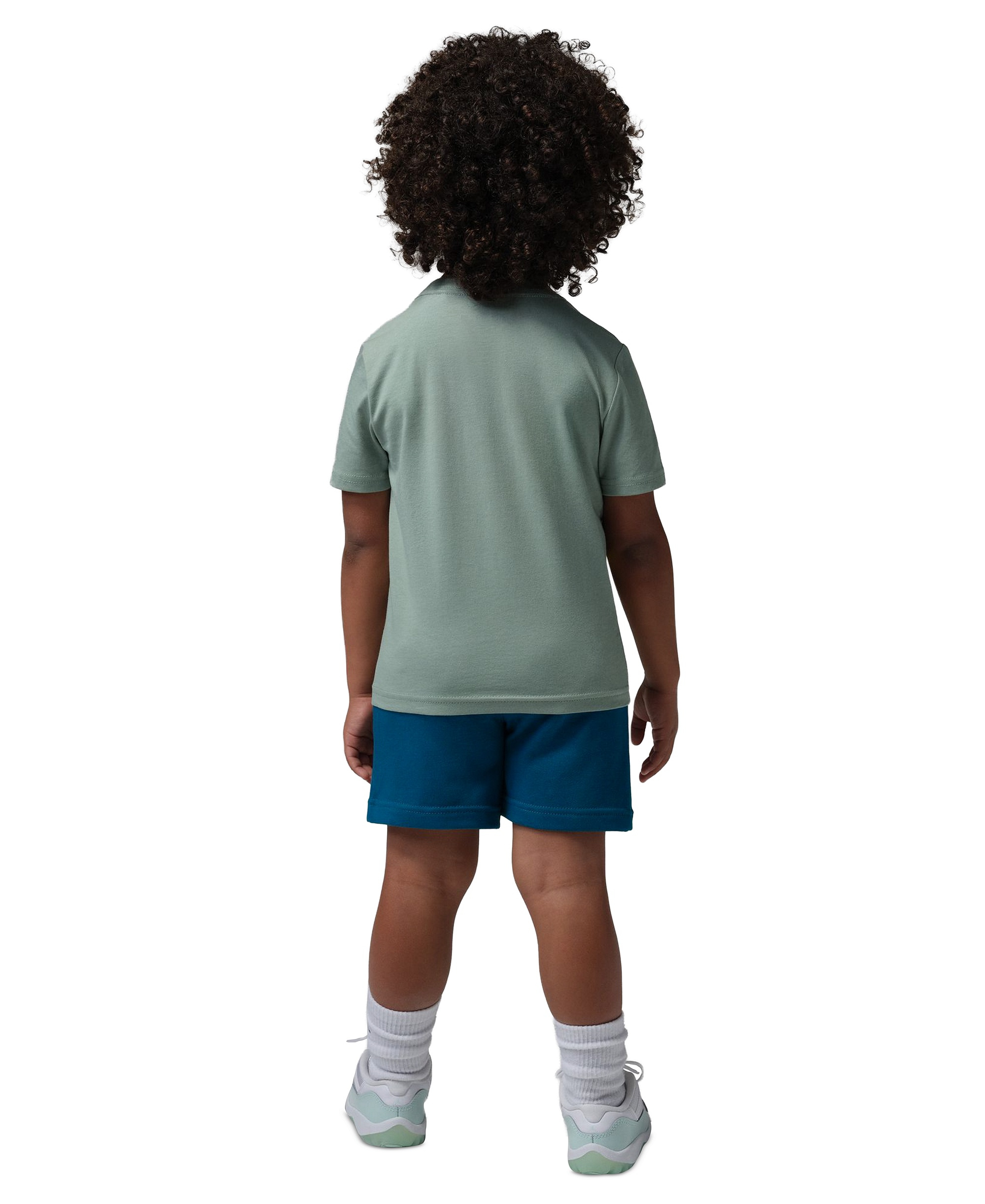 Jordan Boys' 2T-4T Jumbo Jumpman T-Shirt and Shorts, 2-Piece Set - Green Abyss