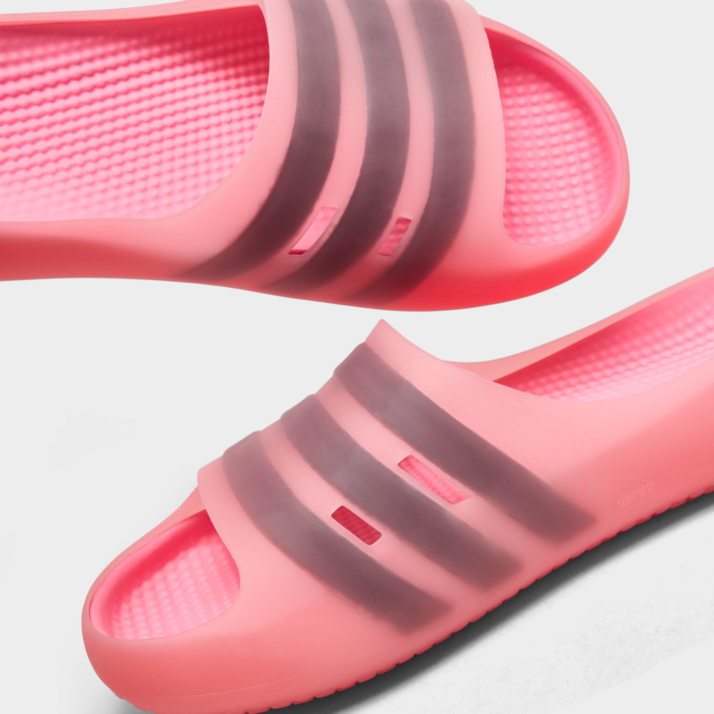 Men's adidas Originals adislide Slide Sandals - Light Pink/Core Black/Beam Pink - Detail shot