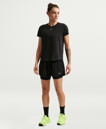 Nike Women's One Classic Dri-Fit Short-Sleeve Top - Black/white