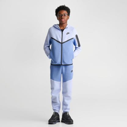 Big Kids' Nithtke Sportswear Tech Fleece Full-Zip Hoodie - Hydrogen Blue/Work Blue