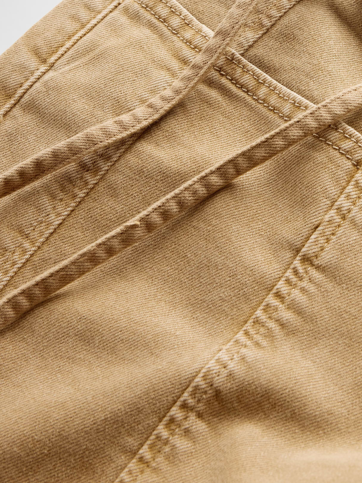Low Rise Drawcord '90s Loose Jeans - Mojave tan