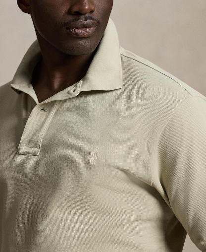 Polo Ralph Lauren Men's Big & Tall Cotton Short-Sleeve Polo Shirt - Classic Stone/C8125