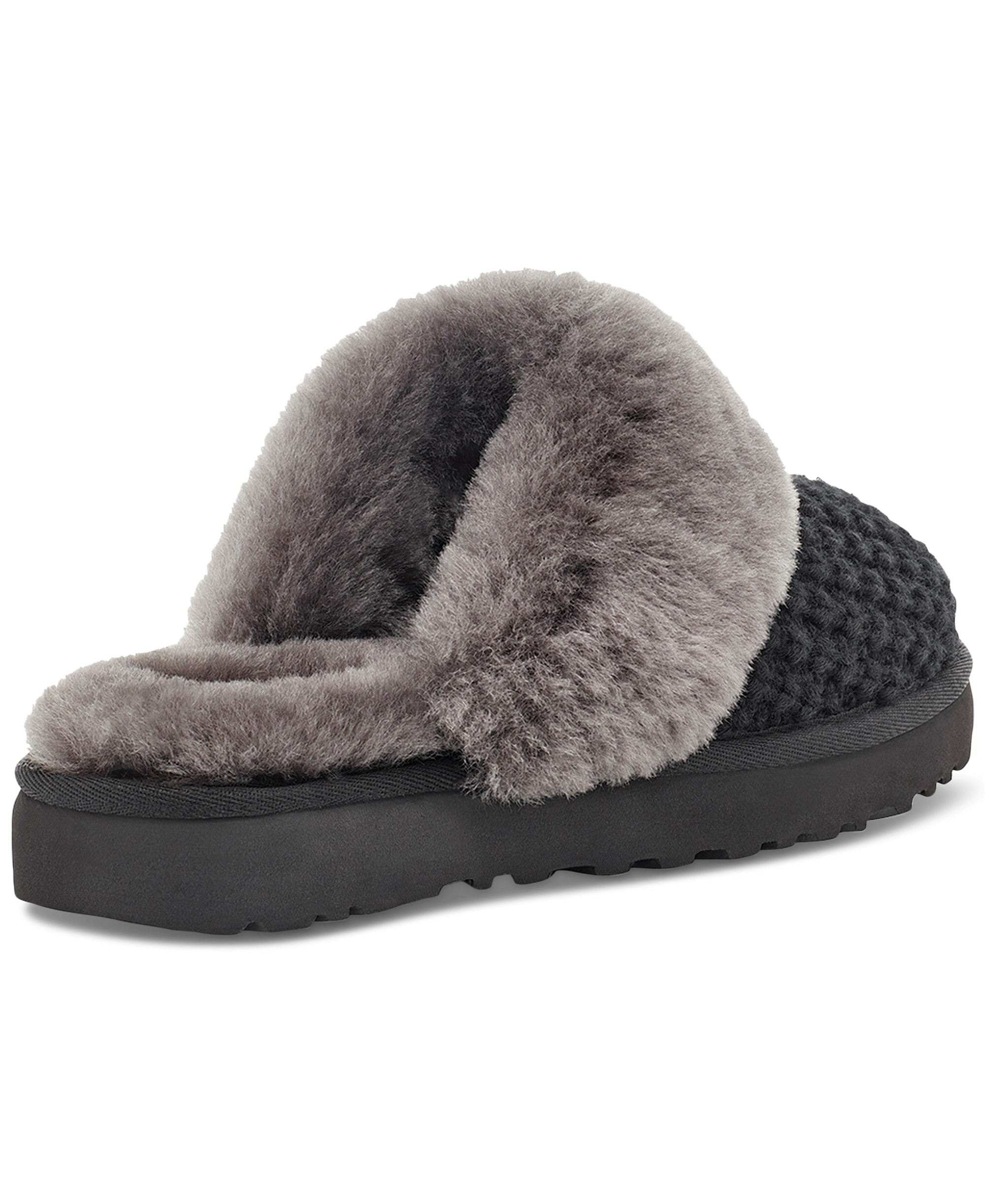 UGG® Women's Cozy Faux-Shearling Round Toe Slippers - Black
