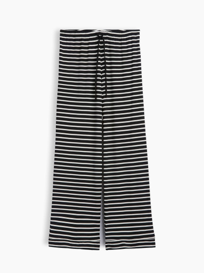 SoftMade Modal PJ Pants - Black & white stripe