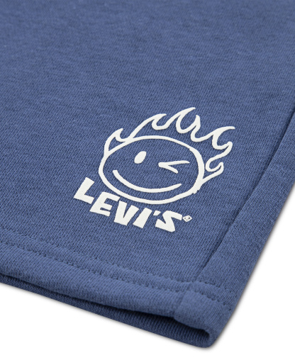 Levi's Boys' 2T-7 Smiley Check T-Shirt and Shorts, 2-Piece Set - Bright White/Blue