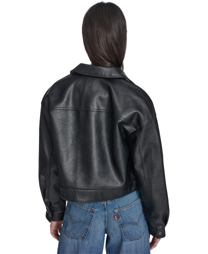Levi's Women's Laydown Collar Zip-Front Jacket - Black