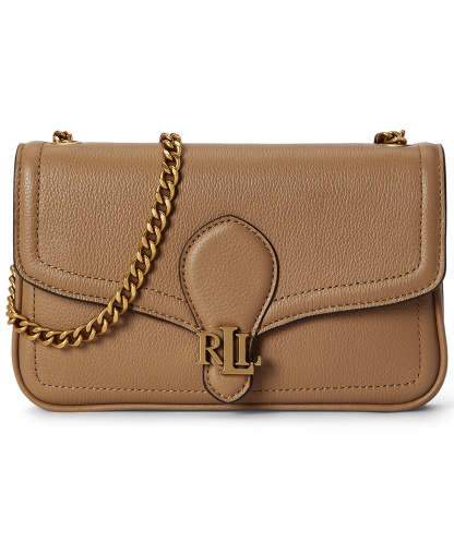 Lauren Ralph Lauren Bradley Small Pebbled Leather Crossbody Wallet - Camel
