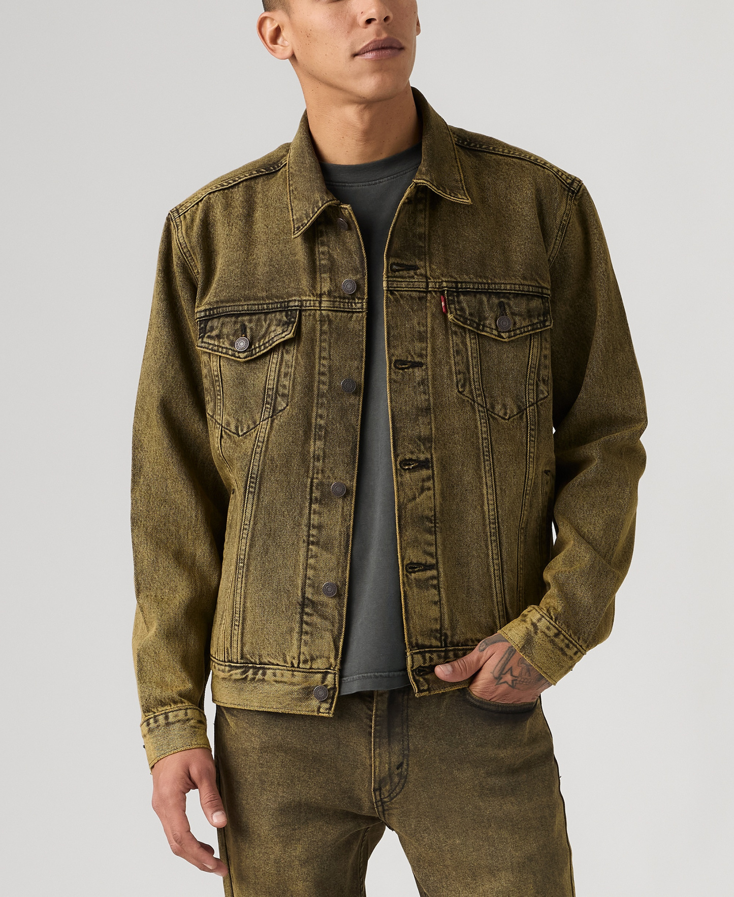 Levi's Men's Regular-Fit Stretch Denim Trucker Jacket - Space Dust