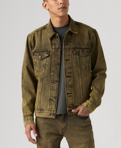 Levi's Men's Regular-Fit Stretch Denim Trucker Jacket - Space Dust