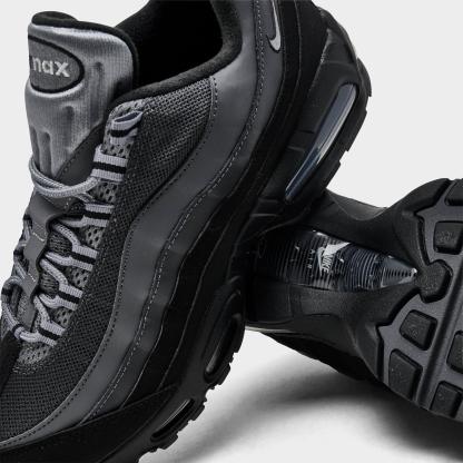 Men's Nithtke Air Max 95 Big Bubble Scorpion Casual Shoes - Part 2 - Black/Lime Blast/Anthracite/Metallic Silver - Detail shot