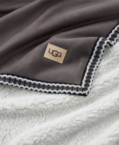 Kirkwood UGG Braid Throw, 50" x 70" - Grayish Brown