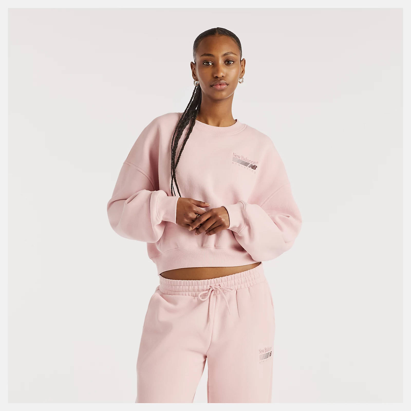 New Balance Trackside Fleece Crew, WT62T7JOPHK