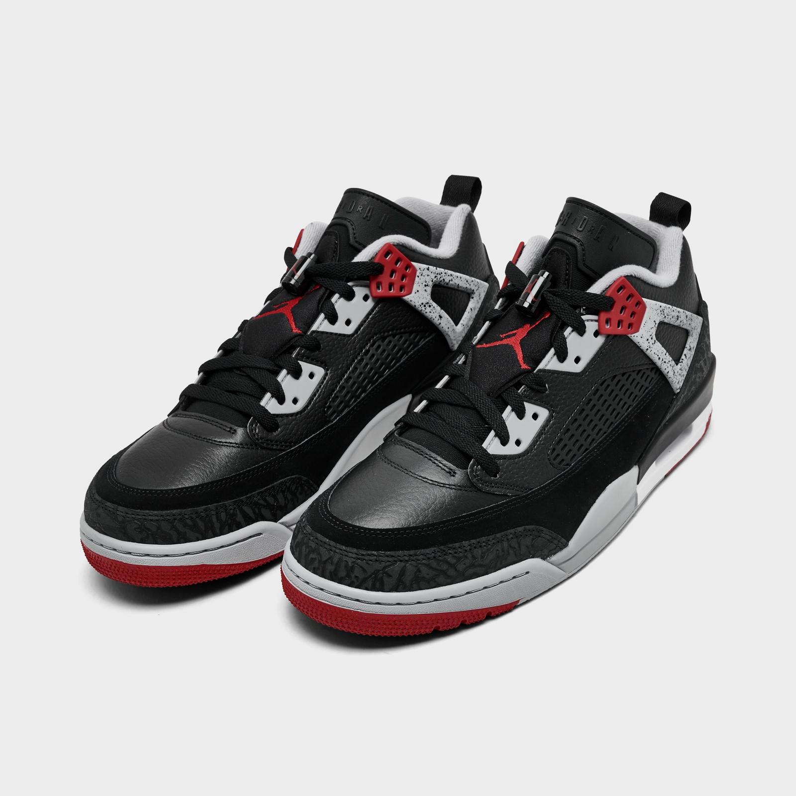 Men's Jordan Spizike Low Casual Shoes - Black/Wolf Grey/White/Gym Red - view 2