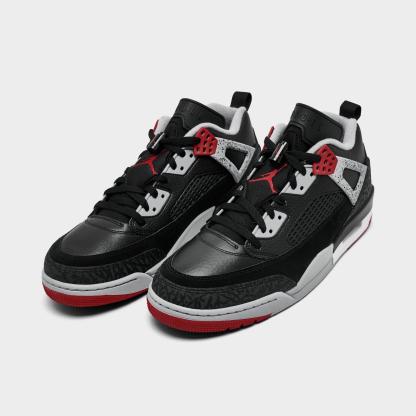 Men's Jordan Spizike Low Casual Shoes - Black/Wolf Grey/White/Gym Red - view 2