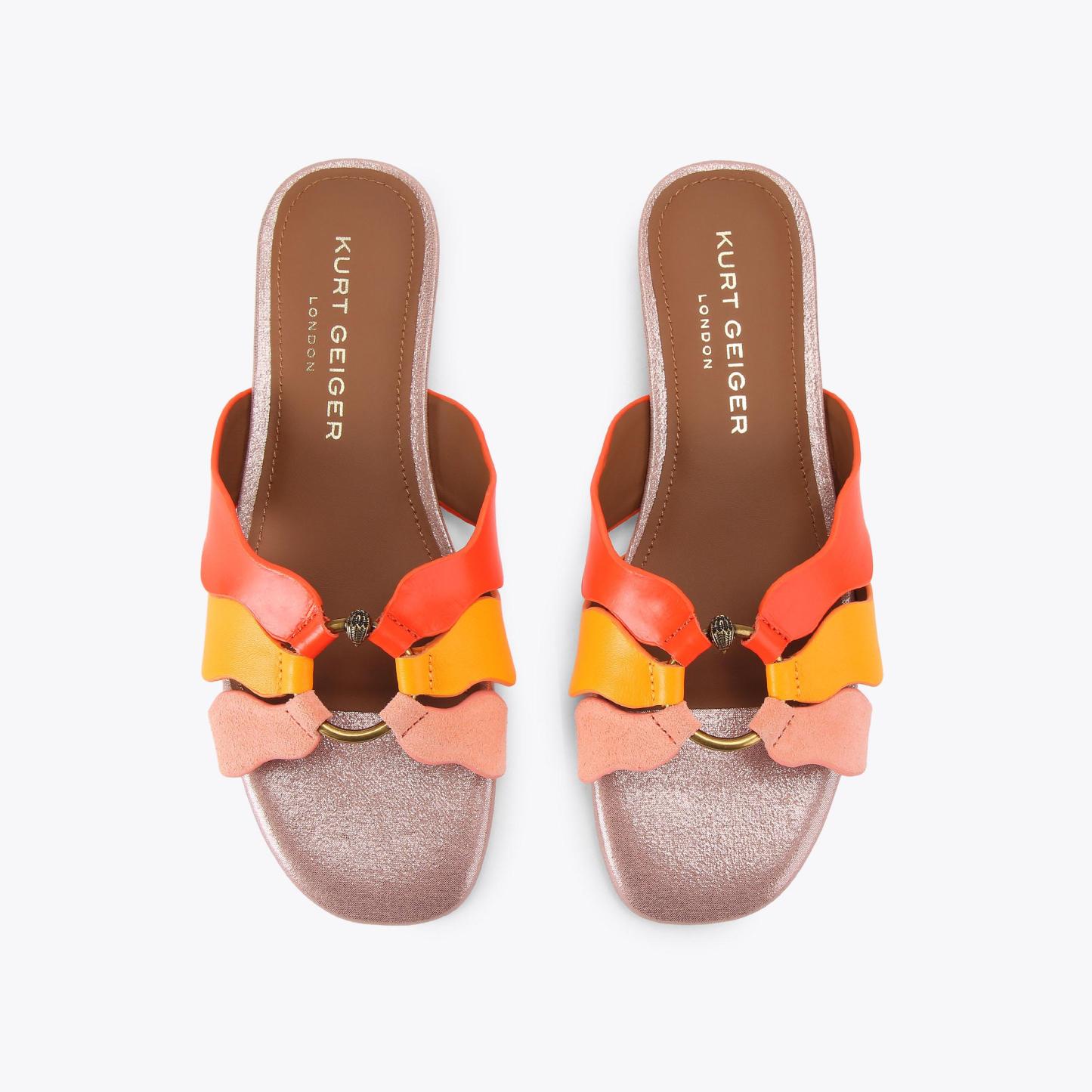 Kurt Geiger London Sun Wave Flat Sandal - Pink - view 3