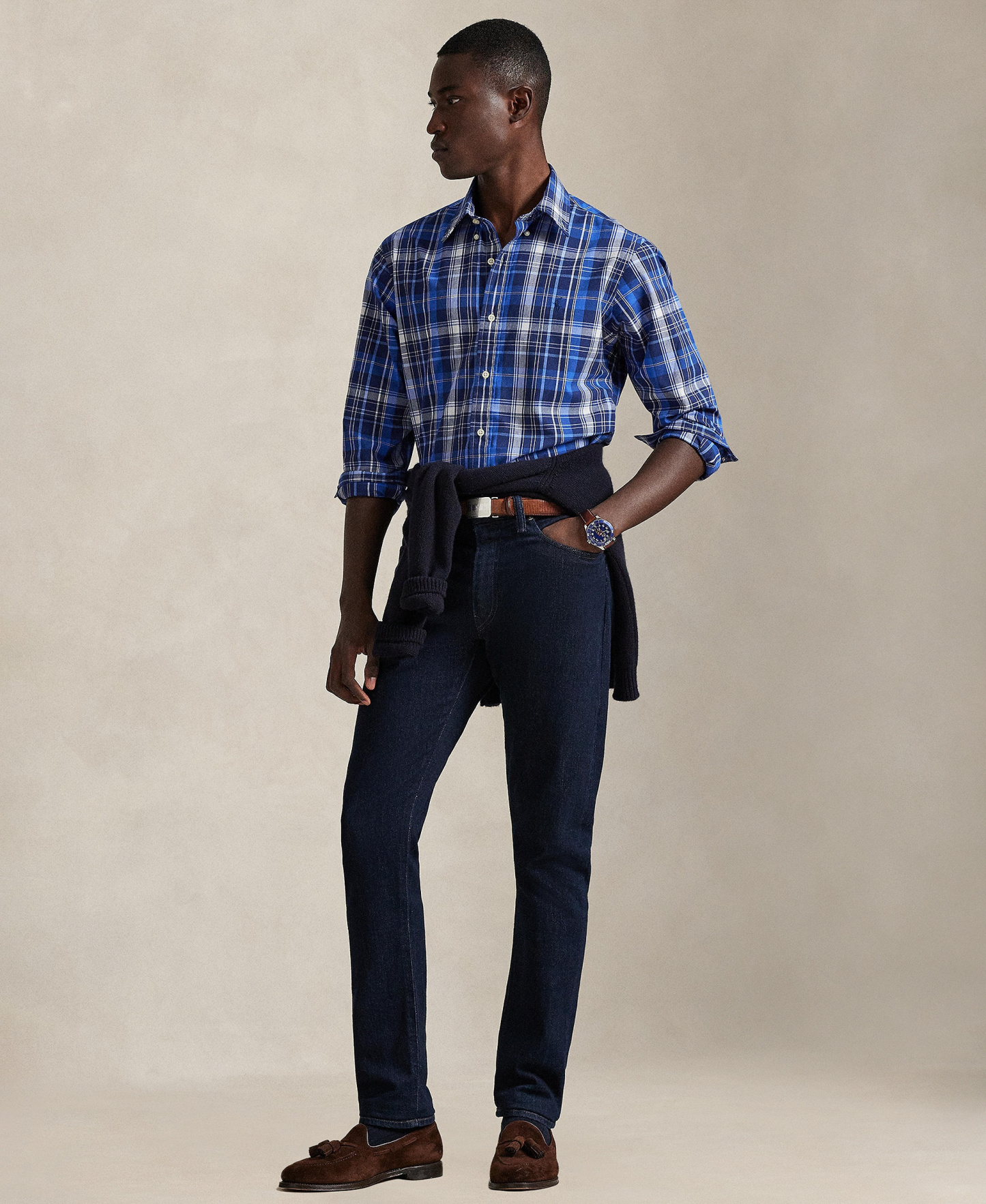 Polo Ralph Lauren Men's Classic-Fit Plaid Performance Shirt - Blue Multi
