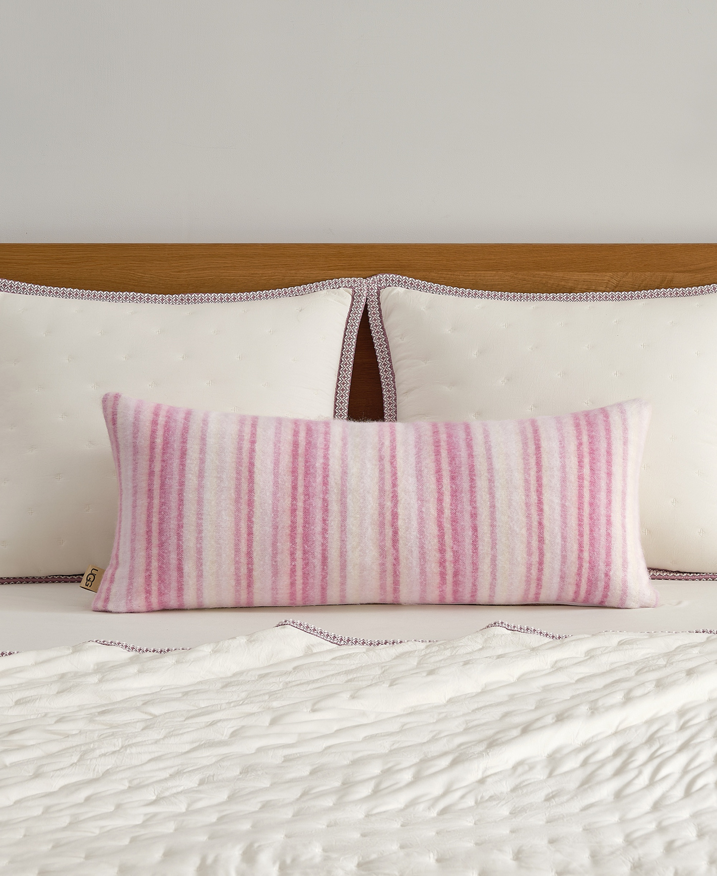 UGG® Joanna Lightweight Decorative Pillow, 36" x 14" - Dusty Orchid