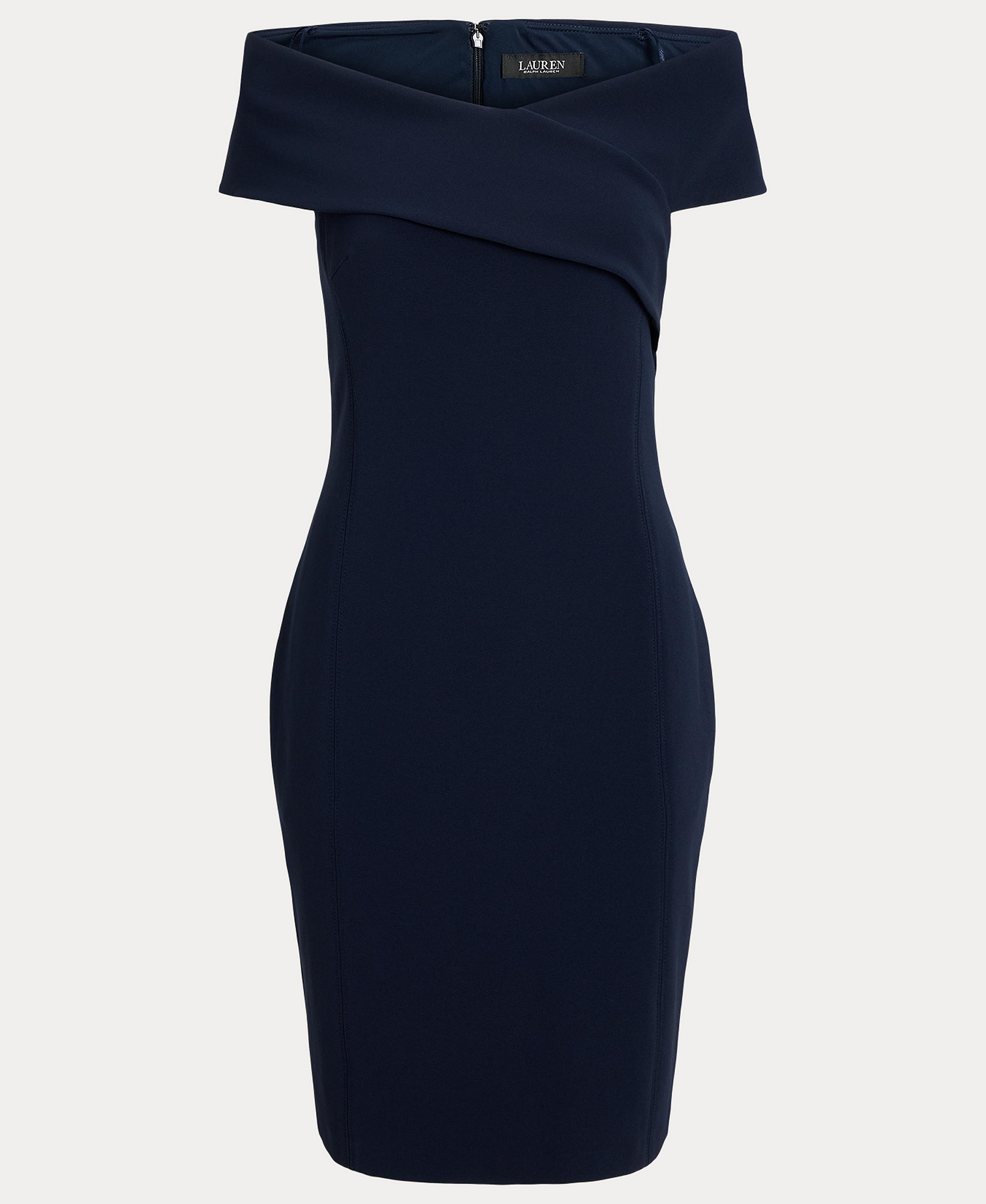 Lauren Ralph Lauren Women's Faille Off-the-Shoulder Cocktail Dress - Navy