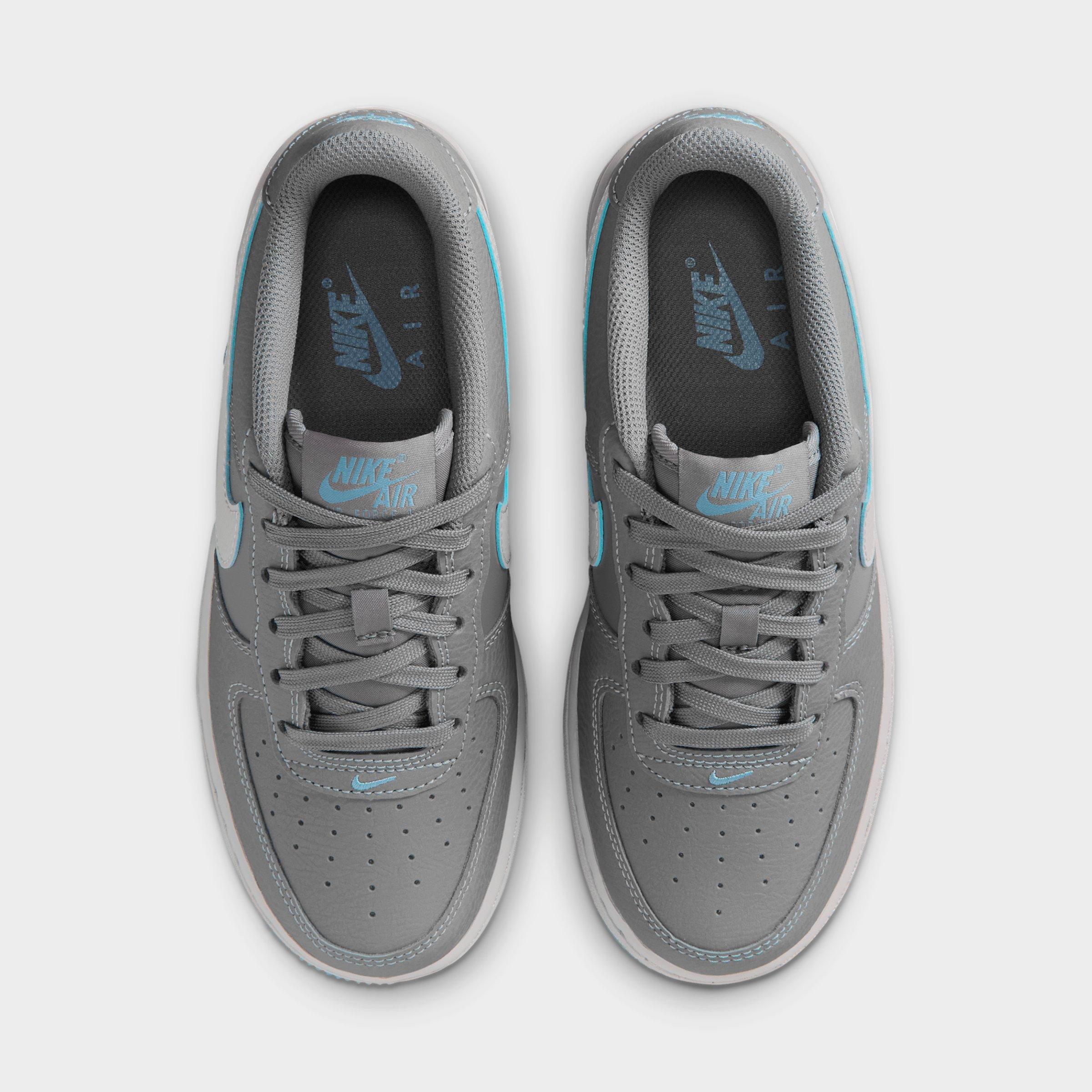 Big Kids' Nithtke Air Force 1 Low Casual Shoes - Pencil Point/Work Blue/Wolf Grey - Top view