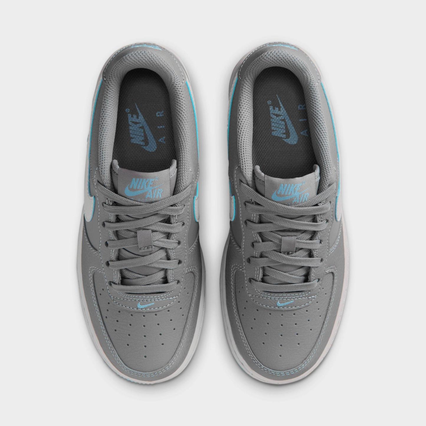 Big Kids' Nithtke Air Force 1 Low Casual Shoes - Pencil Point/Work Blue/Wolf Grey - Top view