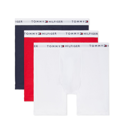 Tommy Hilfiger Men's Classic Cotton Boxer Briefs, 3-Pack - Mahogany