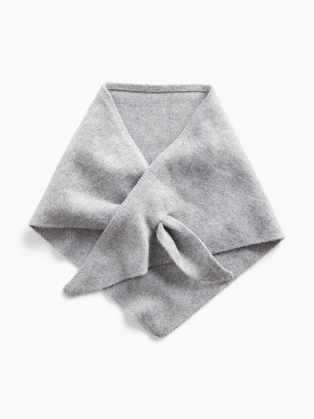 Knit Triangle Scarf - Grey