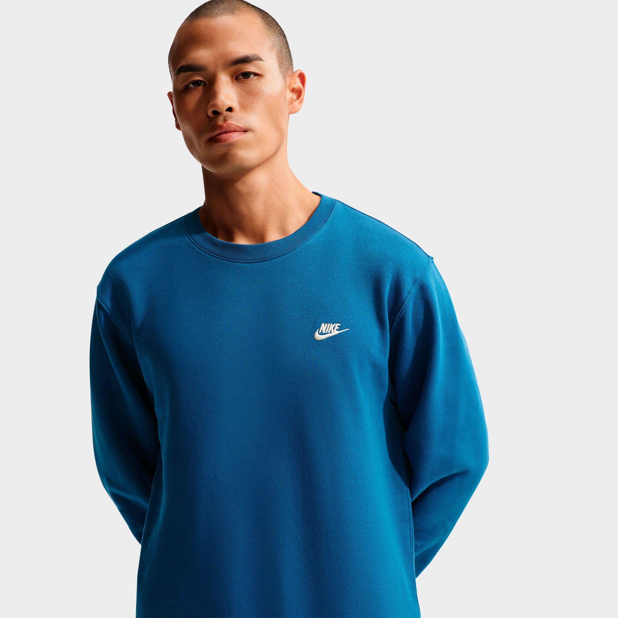 Men's Nithtke Club Fleece Premium Crewneck Sweatshirt - Court Blue/Light KhakI