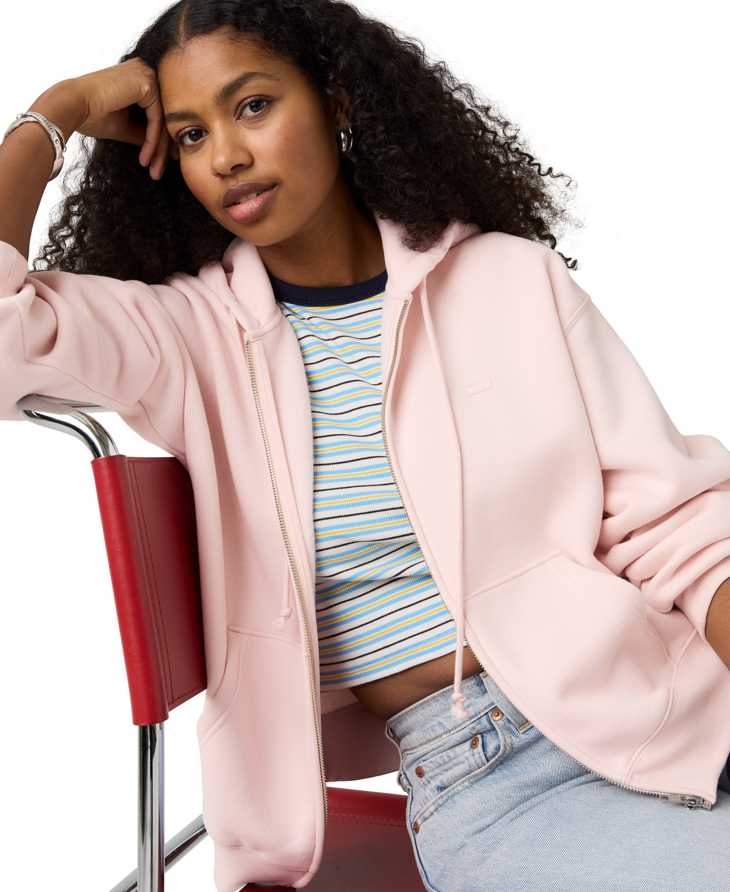 Levi's Women's Graphic Everyday Zip-Up Hoodie - Crystal Pink