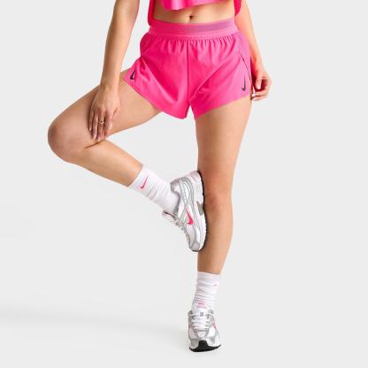 Women's Nithtke AeroSwift Dri-FIT ADV Mid-Rise 3 Inch Brief-Lined Shorts - Hyper Pink/Black