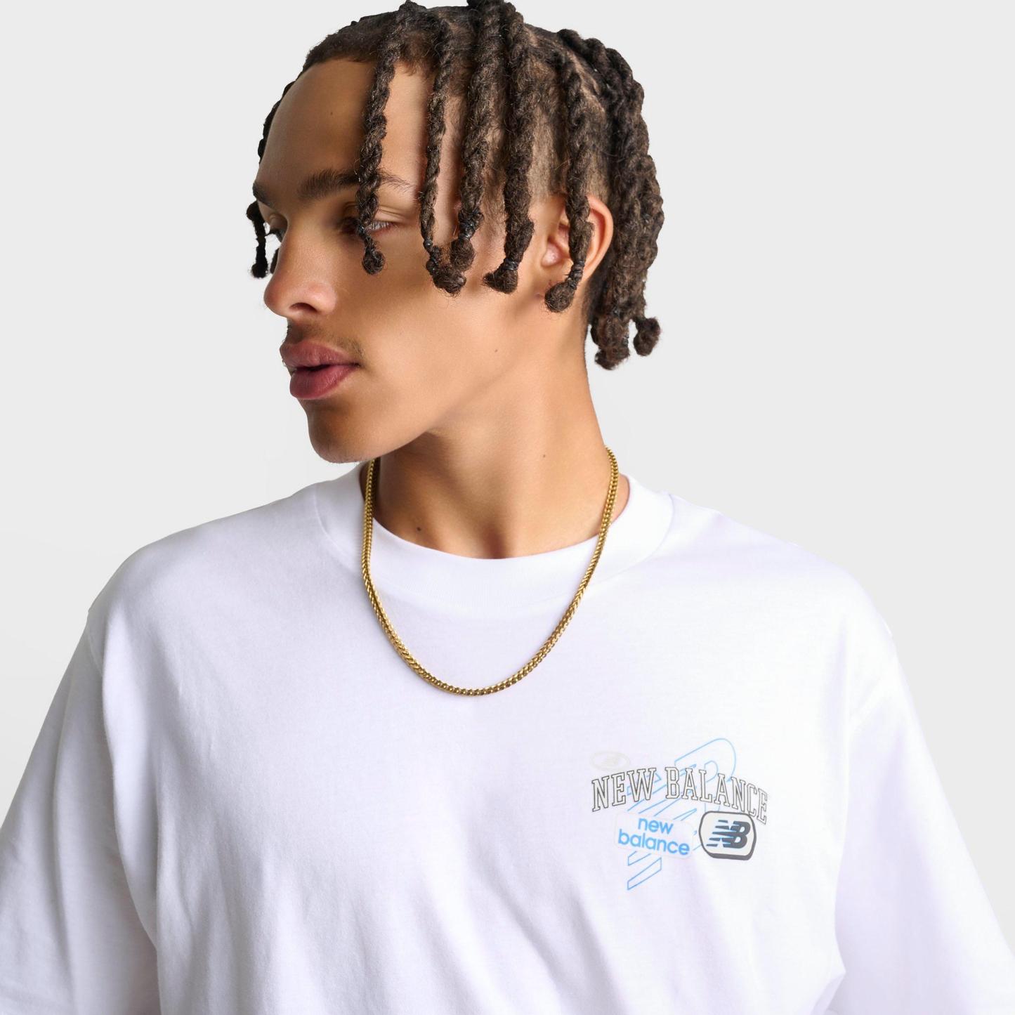 Men's New Balance Puffed T-Shirt - White - view 5