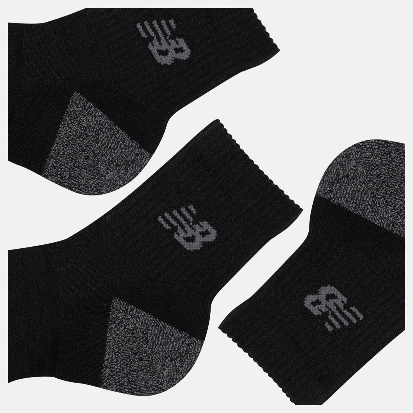 New Balance Active QTR Socks 3 Pack, LAS35204BK
