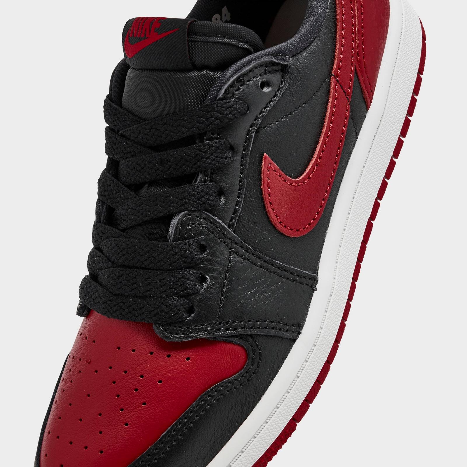 Little Kids' Air Jordan Retro 1 Low OG Casual Shoes - Black/Varsity Red/Summit White - view 3