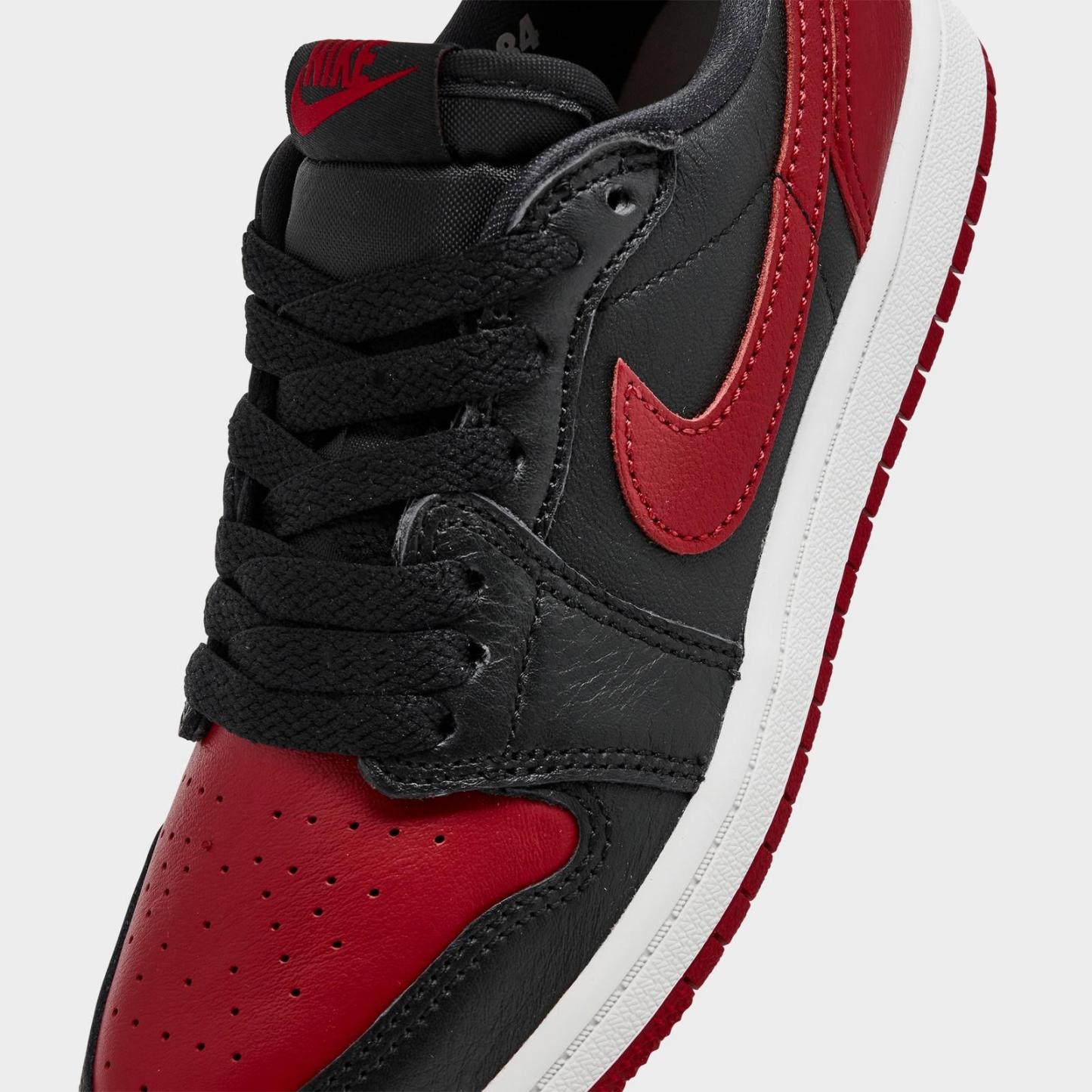Little Kids' Air Jordan Retro 1 Low OG Casual Shoes - Black/Varsity Red/Summit White - view 3