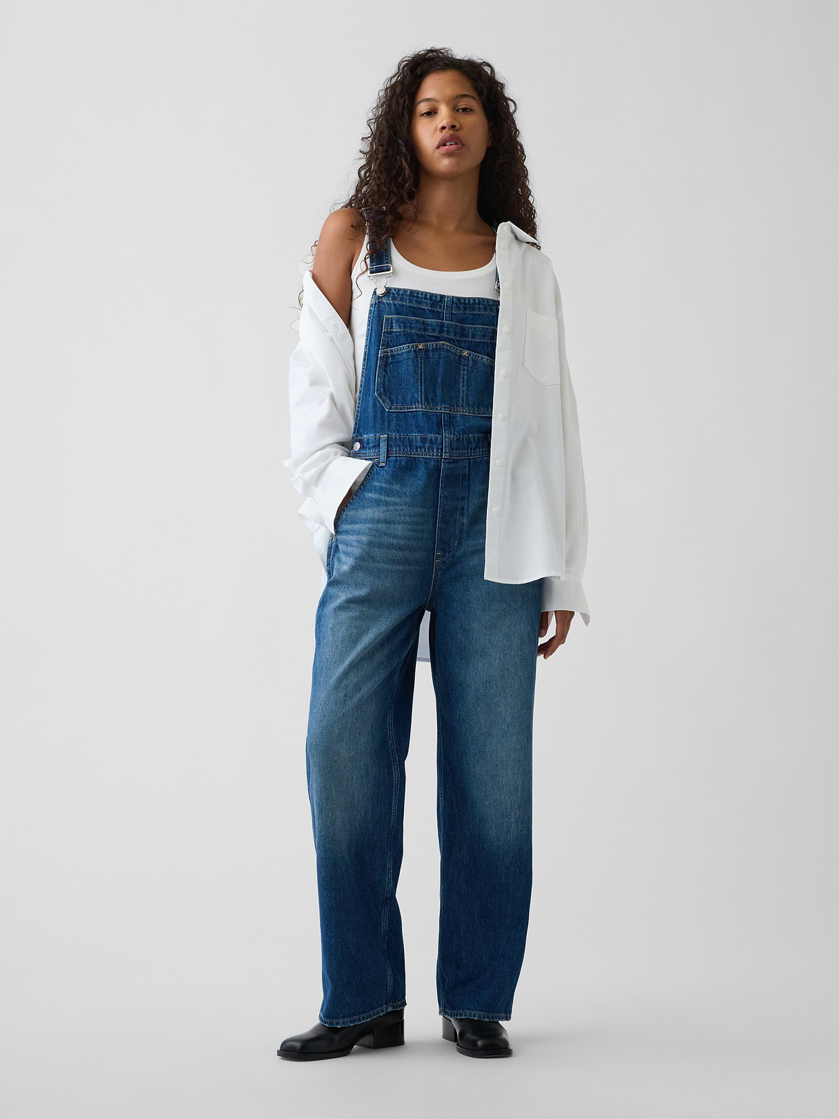 Loose Overalls - Medium wash
