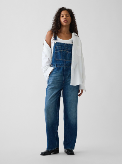 Loose Overalls - Medium wash
