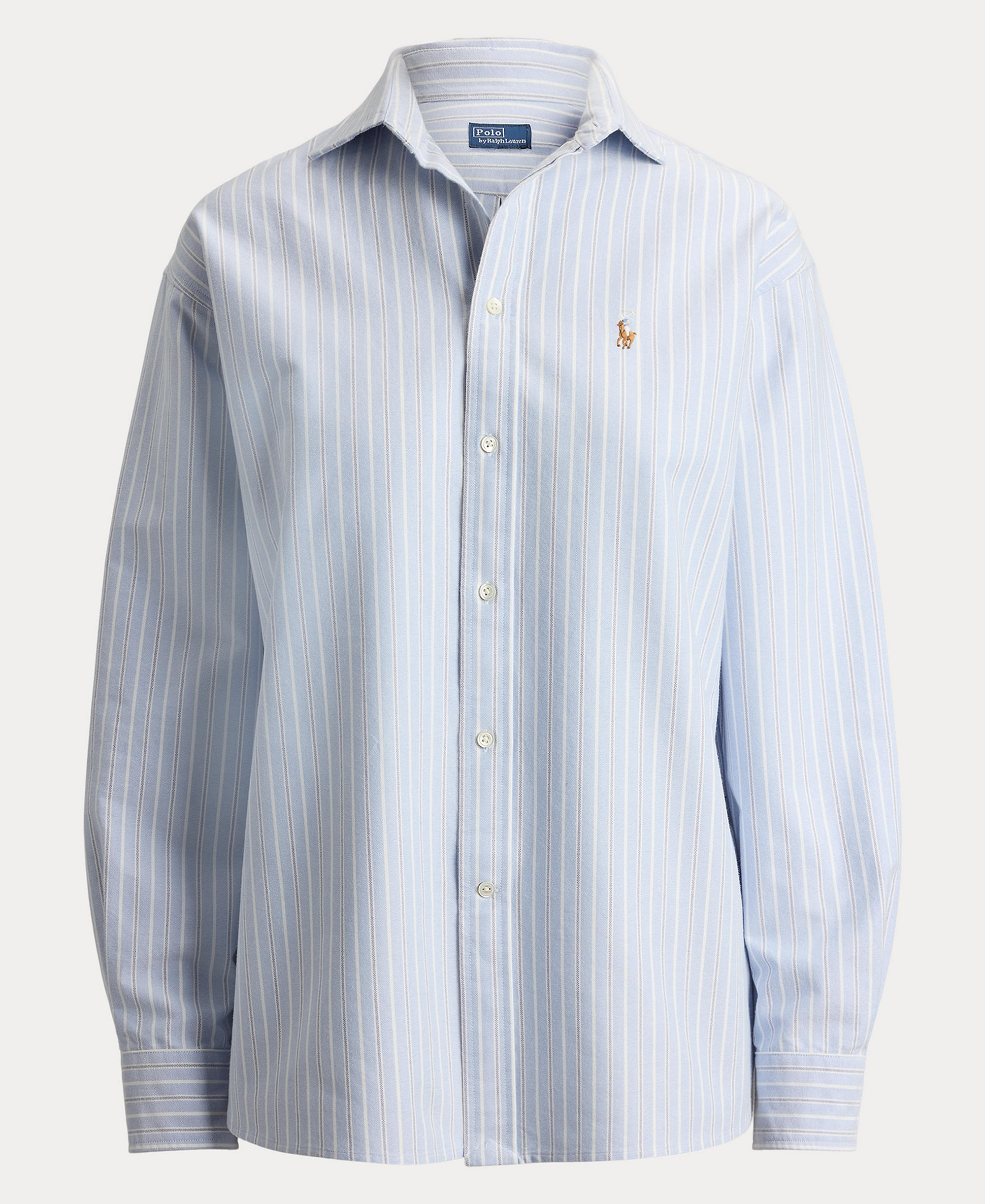 Polo Ralph Lauren Women's Point Collared Relaxed-Fit Shirt - Blue Multi