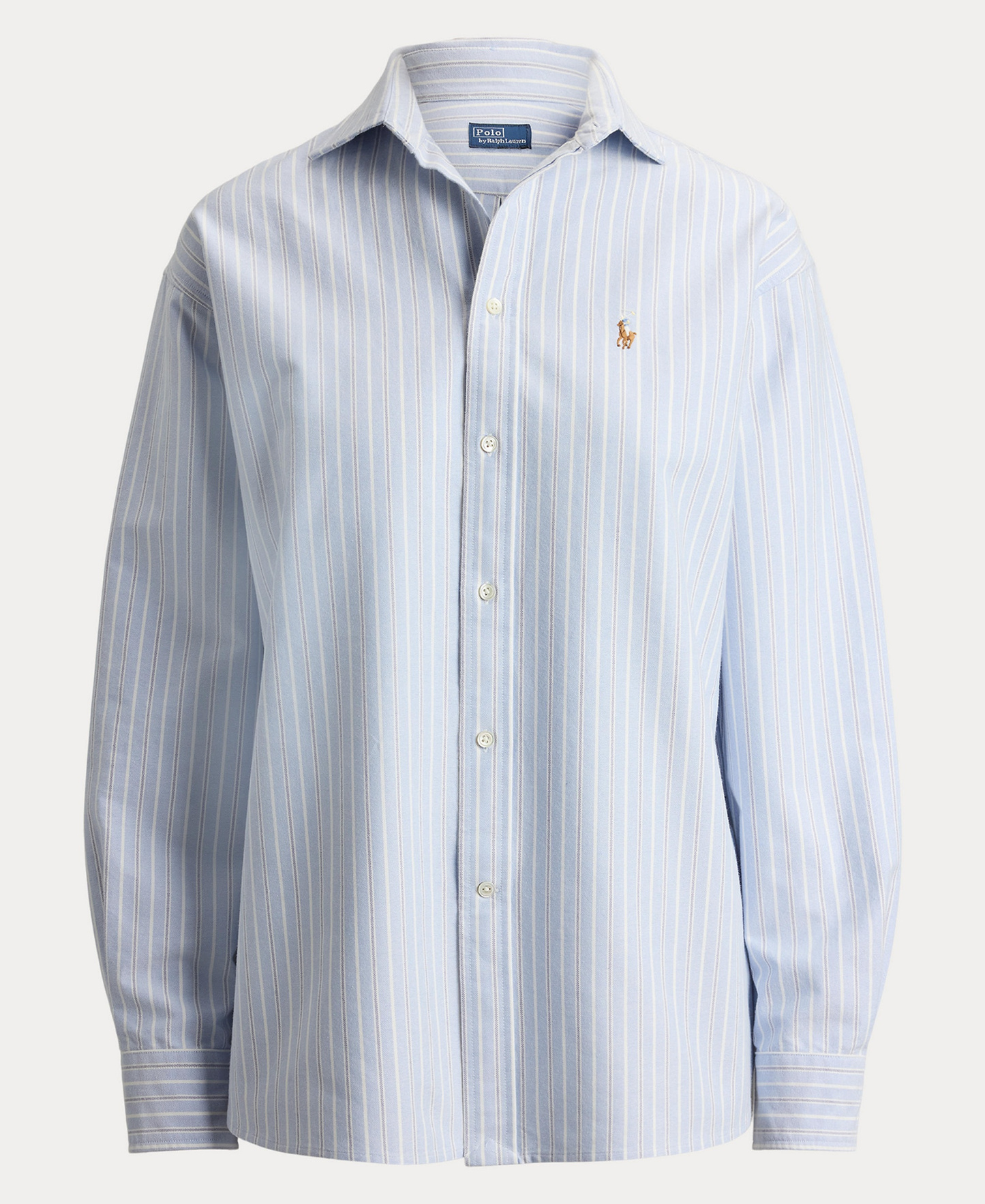 Polo Ralph Lauren Women's Point Collared Relaxed-Fit Shirt - Blue Multi