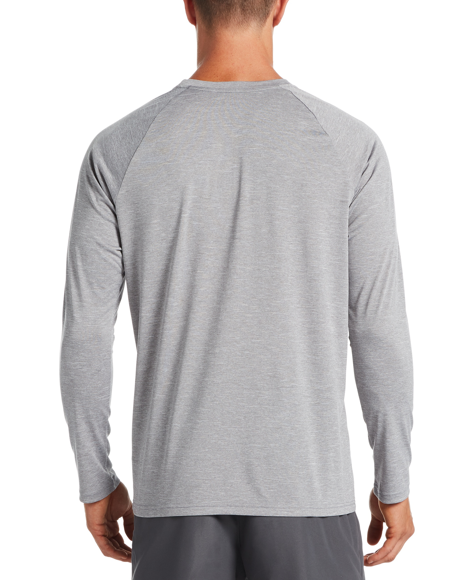 Nike Men's Heather Hydroguard Long Sleeve Swim T-Shirt - PARTICLE GREY