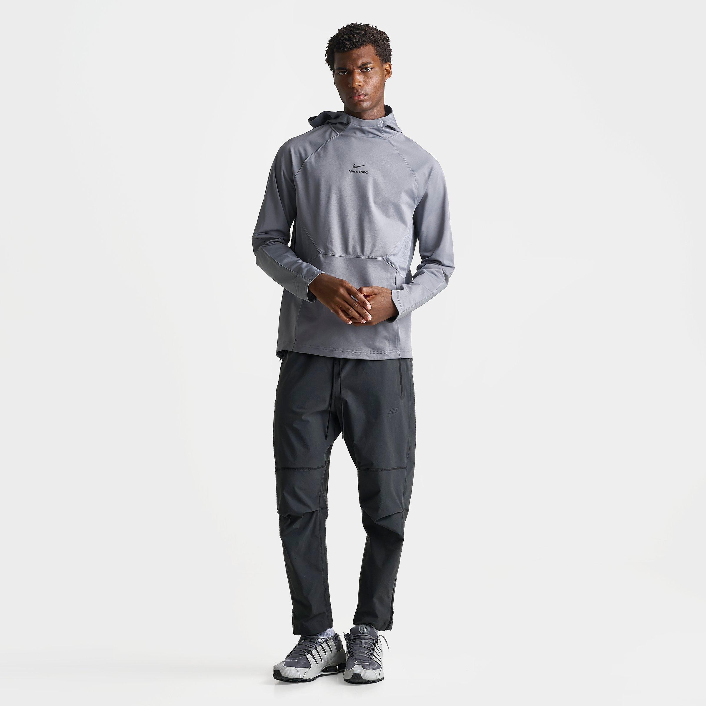 Men's Nithtke Pro Dri-FIT Mid-Layer Pullover Training Hoodie - Smoke Grey/Black