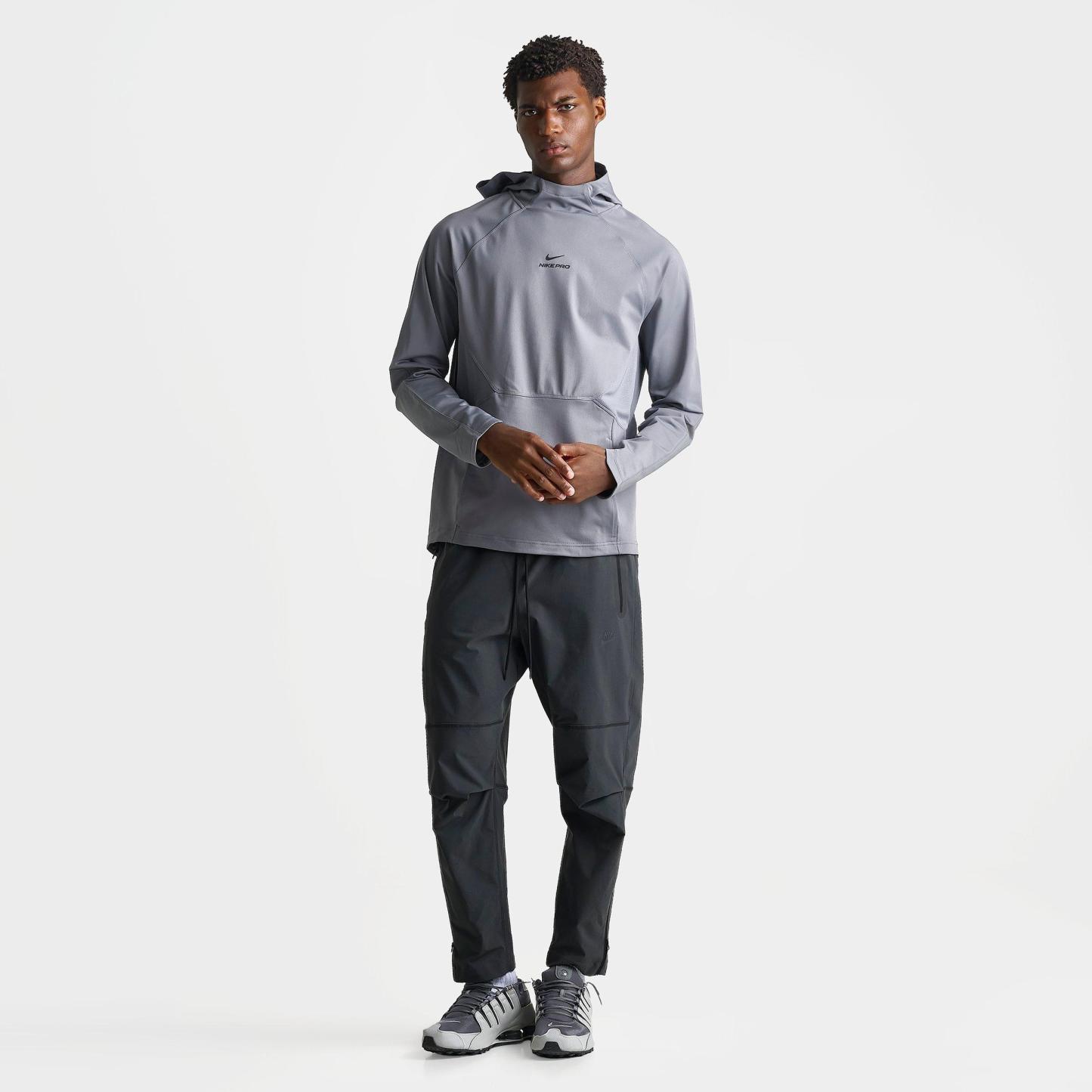Men's Nithtke Pro Dri-FIT Mid-Layer Pullover Training Hoodie - Smoke Grey/Black