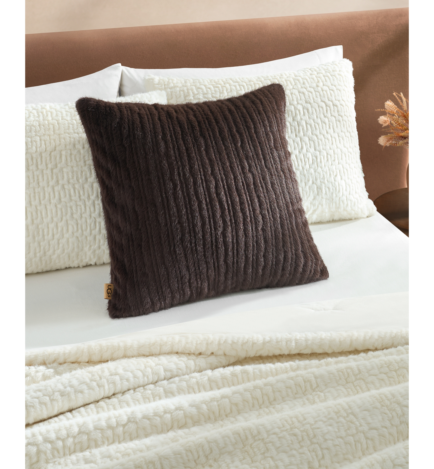 UGG® Jennis Euro Pillow, 24" x 24" - Burnt Cedar